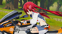 画像ギャラリー No.002のサムネイル画像 / 「爆走次元ネプテューヌ VS巨神スライヌ」本日発売。ステージ内をバイクで爆走して,大量発生したスライヌを集めるアクションゲーム