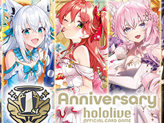 「hololive OFFICIAL CARD GAME」，1周年記念グッズの受注を6月27日19：00に開始。兎田ぺこらさんたちが登場するブースターは9月19日発売
