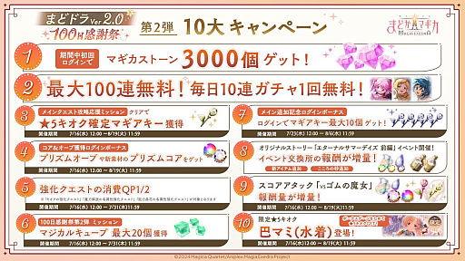 画像ギャラリー No.002のサムネイル画像 / 「魔法少女まどか☆マギカ Magia Exedra」，新限定★5キオク「[フィオレ・フィナーレ]巴 マミ」が登場。最大100連まで回せる無料ガチャも