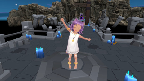 画像ギャラリー No.001のサムネイル画像 / VRアクションパズル「ネフィ〜月灯りの迷宮〜」，Meta Quest版を発売。手を使ってギミックを解除し，見習い巫女のネフィをゴールに導こう