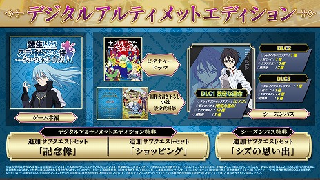 画像ギャラリー No.005のサムネイル画像 / 「転生したらスライムだった件 テンペストストーリーズ」Switchダウンロード版の予約受付を開始。予約特典は「初心者応援セット」