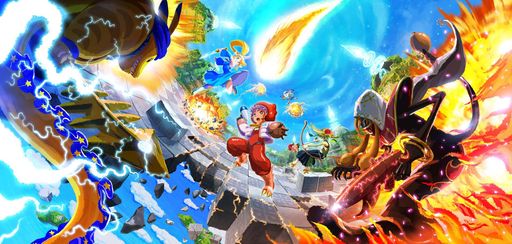 画像ギャラリー No.001のサムネイル画像 / 岡本吉起×テレビ朝日の新スマホ向けタイトル「メテオアリーナ」,メインビジュアルを公開。ポップな世界観でかわいいキャラがバトルを繰り広げる
