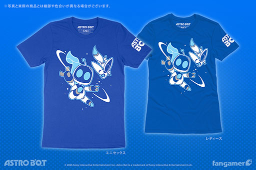画像ギャラリー No.002のサムネイル画像 / 「アストロボット」のコラボTシャツ，ピンバッジが登場。おなじみ「アストロ」がデザインされ，ピンバッジは2種類の絵柄に変化する