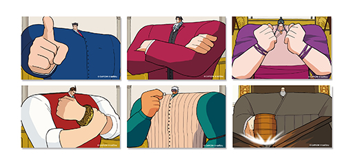 画像ギャラリー No.011のサムネイル画像 / 成歩堂，御剣，王泥喜たちが“でかすぎる肩幅”で登場。「カプくじオンライン」sattou氏と「逆転裁判」シリーズのコラボ商品を発売