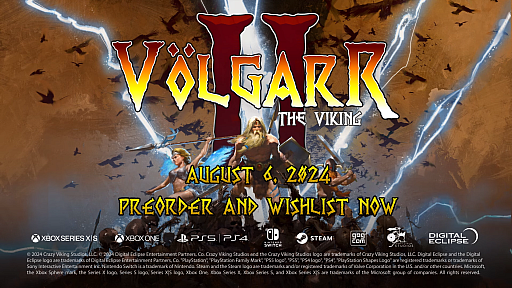 画像ギャラリー No.001のサムネイル画像 / ヴァイキングがテーマの2Dプラットフォーマー続編「Volgarr the Viking II」発表。1980年代のアーケードゲームにインスパイア