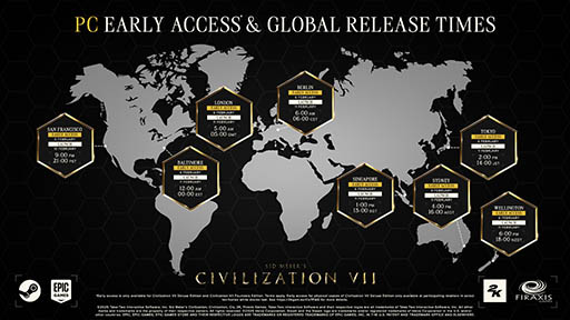 画像ギャラリー No.003のサムネイル画像 / 「Sid Meier's Civilization VII」,地域別のリリース時間を発表。日本では,コンソール版が2月11日0:00,PC版が14:00に解禁