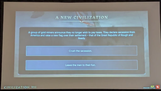 画像ギャラリー No.011のサムネイル画像 / ［GDC 2025］「Sid Meier's Civilization VII」の物語はいかにして構築されたか。ナラティブチームがその手法を語る