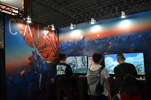 画像ギャラリー No.001のサムネイル画像 / 絶壁の岩山を登っていくクライミングゲーム「Cairn」をプレイ。雄大な自然，そびえたつ山，登り切った達成感［TGS2024］