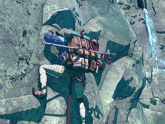 絶壁の岩山を登っていくクライミングゲーム「Cairn」をプレイ。雄大な自然，そびえたつ山，登り切った達成感［TGS2024］