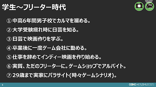 画像ギャラリー No.003のサムネイル画像 / オリジナルコンテンツを生み出すには，揺るぎない「愛」が必要。トゥーキョーゲームスの小高和剛氏による基調講演［CEDEC+KYUSHU 2025］
