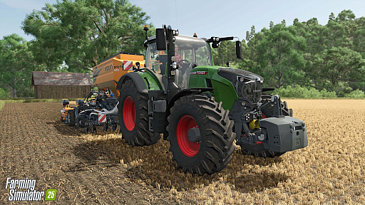 画像ギャラリー No.005のサムネイル画像 / 「Farming Simulator 25」がさらに進化して，アジア地域で稲作が可能に。朝靄の中を子ウシが駆け，竜巻や雹が農地を襲う［gamescom］