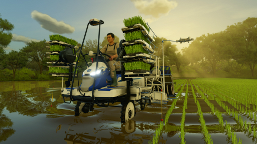 画像ギャラリー No.006のサムネイル画像 / 専用コントローラで田植え＆稲刈りを体験。「Farming Simulator 25」プレイレポート［TGS2024］