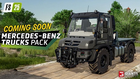 画像ギャラリー No.006のサムネイル画像 / 大規模農業シム「Farming Simulator 25」，新拡張パック「Mercedes-Benz Trucks Pack」を9月9日に配信。17台の農機＆車両を追加