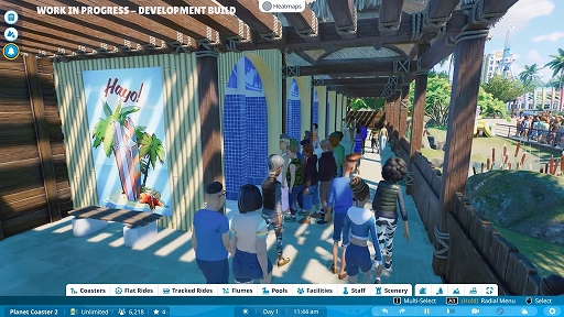 画像ギャラリー No.004のサムネイル画像 / 「Planet Coaster 2」,ウォーターパークとジェットコースターを組み合わせた複合施設の作り方を紹介する動画を公開
