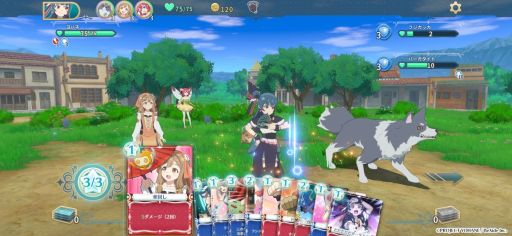 画像ギャラリー No.002のサムネイル画像 / スマホ版「幻日のヨハネ -NUMAZU in the MIRAGE-」,本日配信開始。全編がタッチ操作で楽しめるデッキ構築型ローグライト