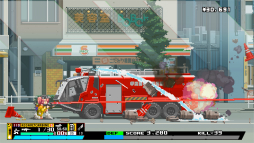 画像ギャラリー No.006のサムネイル画像 / ［プレイレポ］2Dガンアクション「Nitro Express」は，緻密なドット絵と独特の銃器システムで，型破りな女性警官コンビの活躍が描かれる