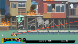 画像ギャラリー No.007のサムネイル画像 / ［プレイレポ］2Dガンアクション「Nitro Express」は，緻密なドット絵と独特の銃器システムで，型破りな女性警官コンビの活躍が描かれる