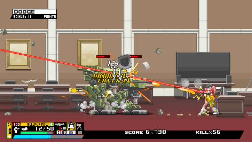 画像ギャラリー No.015のサムネイル画像 / ［プレイレポ］2Dガンアクション「Nitro Express」は，緻密なドット絵と独特の銃器システムで，型破りな女性警官コンビの活躍が描かれる