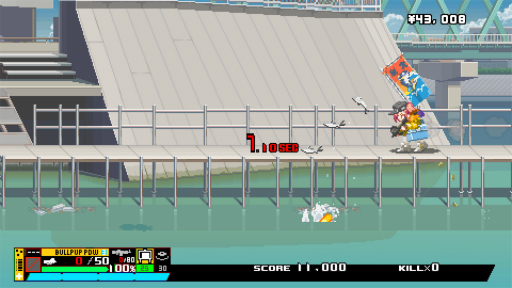 画像ギャラリー No.021のサムネイル画像 / ［プレイレポ］2Dガンアクション「Nitro Express」は，緻密なドット絵と独特の銃器システムで，型破りな女性警官コンビの活躍が描かれる