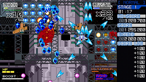 画像ギャラリー No.002のサムネイル画像 / 近接攻撃と速攻破壊が重要な縦スクロールSTG「Crystal Breaker」,体験版をSteamで配信開始。ステージ2までプレイ可能