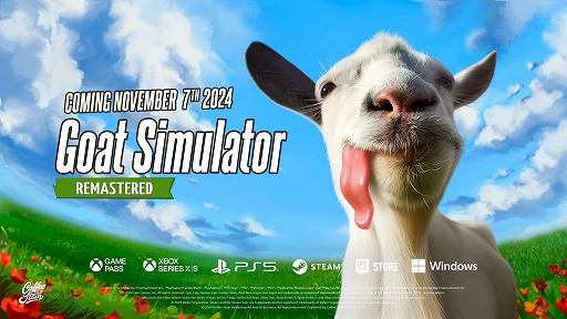 画像ギャラリー No.001のサムネイル画像 / 「Goat Simulator: Remastered」の発売日が日本時間の11月8日に決定。オリジナル版からすべてのPC版DLCと人気のモバイル版DLC,そして多数のバグを搭載