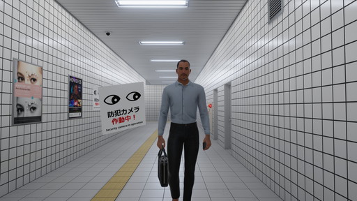 画像ギャラリー No.002のサムネイル画像 / 新規VRChatワールド「8番出口VR VRChat Photo Spot」が本日登場。「おじさん」と一緒に記念撮影しよう