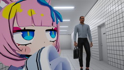 画像ギャラリー No.003のサムネイル画像 / 新規VRChatワールド「8番出口VR VRChat Photo Spot」が本日登場。「おじさん」と一緒に記念撮影しよう