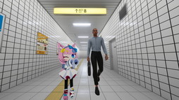 画像ギャラリー No.004のサムネイル画像 / 新規VRChatワールド「8番出口VR VRChat Photo Spot」が本日登場。「おじさん」と一緒に記念撮影しよう