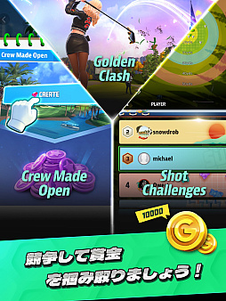 画像ギャラリー No.005のサムネイル画像 / スマホ向け「Golf Super Crew」,グローバル事前登録の受付を開始。最大20人と同時に試合を進められるゴルフゲーム
