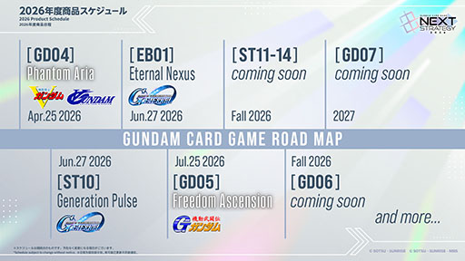 画像ギャラリー No.004のサムネイル画像 / 「ガンダムカードゲーム」,公式番組で2026年度のロードマップを発表。第4弾では,「機動戦士Vガンダム」「∀ガンダム」の参戦が決定