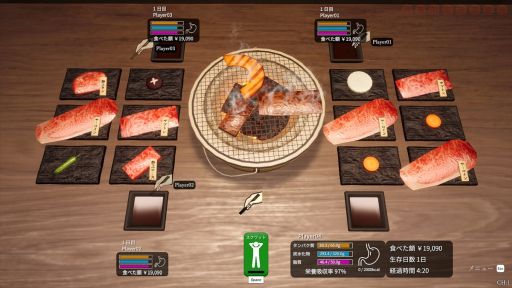 画像ギャラリー No.002のサムネイル画像 / 焼肉屋の食材だけで何日生き残れるか挑戦する「焼肉パーティーサバイバル」,Steamストアページを公開。配信は10月18日を予定