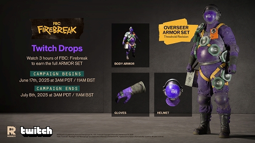 画像ギャラリー No.002のサムネイル画像 / 「FBC: Firebreak」，日本でのリリース時間は6月17日19：00に。コスメティックアイテムがもらえるTwitch Dropsイベントの開催も