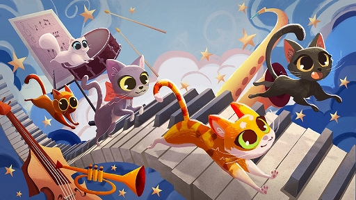画像ギャラリー No.001のサムネイル画像 / ネコを操作してジャズのリズムに乗ってミニゲーム! 「Jumping Jazz Cats」,Steamで本日リリース