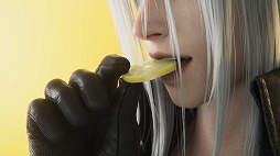 画像ギャラリー No.004のサムネイル画像 / セフィロスがレモンスライスをかじり,未来のレモンサワーをゴクリ。「FINAL FANTASY VII REBIRTH」×アサヒビールのコラボムービー公開