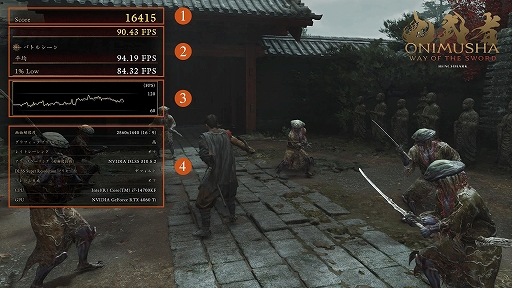 画像ギャラリー No.001のサムネイル画像 / 「鬼武者 Way of the Sword」，PCの動作環境をテストできるベンチマークソフトを公開