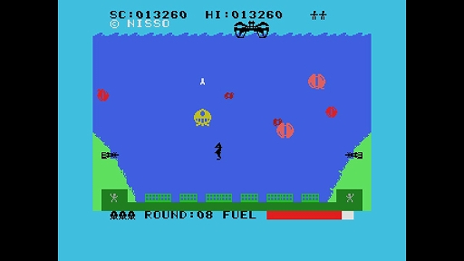 画像ギャラリー No.002のサムネイル画像 / 「EGGコンソール アクアポリスSOS MSX」本日配信。障害物やミサイル攻撃をかわしながら,海底都市の人たちを救出しよう