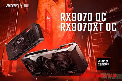 画像ギャラリー No.002のサムネイル画像 / Radeon RX 9070 XT/9070搭載のグラフィックスカードがAcerから登場。どちらもクロックアップモデル
