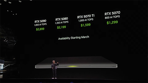 画像ギャラリー No.004のサムネイル画像 / NVIDIA，次世代GPU「GeForce RTX 50」シリーズを発表。前世代最上位モデルの性能を「GeForce RTX 5070」で実現