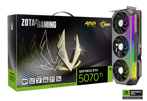 画像ギャラリー No.002のサムネイル画像 / 「GeForce RTX 5070 Ti」搭載カード3製品からZOTACから発売に。3.5スロットの大型カードを揃える