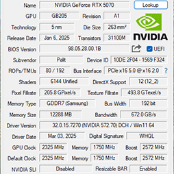 画像ギャラリー No.003のサムネイル画像 / クロックアップ版RTX 5070は，RTX 4080超えを達成できるのか。Palit「GeForce RTX 5070 GamingPro OC」で検証してみた