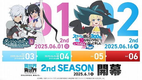 画像ギャラリー No.006のサムネイル画像 / 「異世界∞異世界」公式情報生番組を5月28日21：00に配信。2ndシーズンの第1弾「ダンまちV」の情報を発表。出演は関根明良さんほか