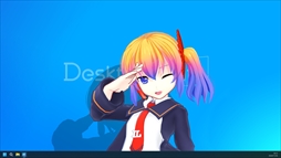 画像ギャラリー No.003のサムネイル画像 / 初音ミクなどのキャラがデスクトップ上を自由に動き回る「Desktop Mate」,Steamで配信開始。今後も新キャラを追加予定