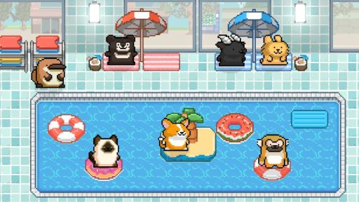 画像ギャラリー No.002のサムネイル画像 / 「マルチーズとふわふわ温泉」，DLC「アツアツナツ」の配信を開始。夏の雰囲気が楽しめるステージのほか，新コンテンツ「プール」が登場