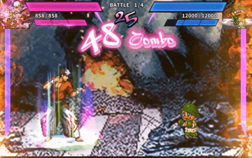 画像ギャラリー No.008のサムネイル画像 / ［プレイレポ］90年代格ゲー風のビジュアルと，スロットの演出が楽しい。日本のコンテンツを海外に発信するRPG「TAT Rumble」を紹介