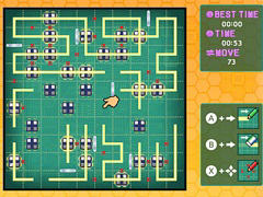 ルールに従って電気の通り道をつなぎ，基盤を完成させる。パズルゲーム「つなげる電気回路1000」配信開始