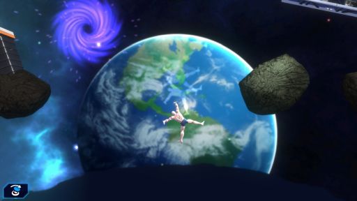 画像ギャラリー No.002のサムネイル画像 / 宇宙に取り残されてしまったマッチョが側転で地球への帰還を目指す「ローリングマッチョ」，Steamで配信開始