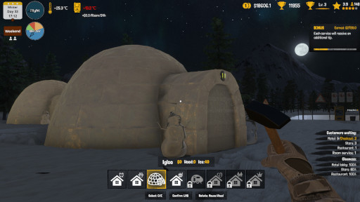 画像ギャラリー No.001のサムネイル画像 / 北極が舞台のモーテル経営シム「Arctic Motel Simulator」，Steamでリリース。北極名物の販売や，北極料理の提供もできる