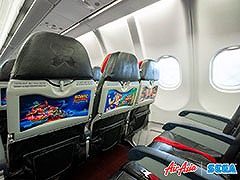 エアアジア特別塗装機「ソニック・ザ・ヘッジホッグ」号，機内デザインをリニューアルし運航を開始