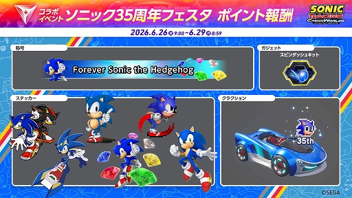 画像ギャラリー No.009のサムネイル画像 / 「ソニックレーシング クロスワールド」,クラシックソニックが参戦。本作初の世界大会開催も発表