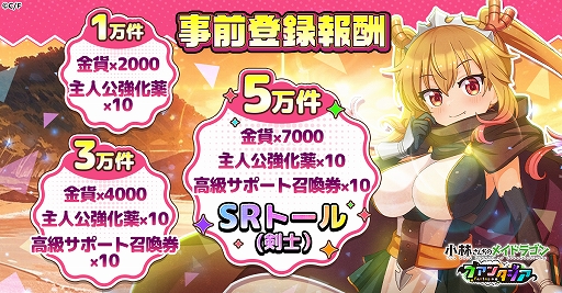 画像ギャラリー No.002のサムネイル画像 / 「小林さんちのメイドラゴン ファンタジア」,事前登録者数が3万人を突破。フォロー&RPキャンペーンを開催中